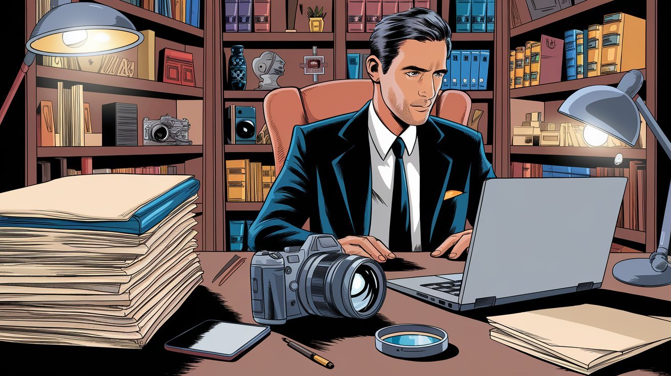 Private detective in front of blackboard with wording ‘Detective assignment’; Bielefeld detective agency, Bielefeld detective service, Bielefeld private investigator, Bielefeld detective team” Alternate image alt-text: “German Society for Criminology; Bielefeld criminologist, Bielefeld investigator